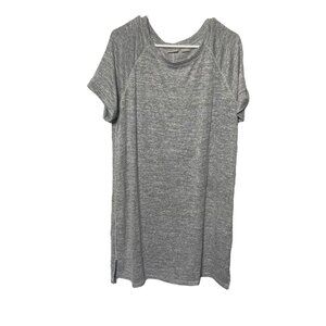 Chico's Zenergy Sweater Dress Women's L Gray Short Sleeve Casual